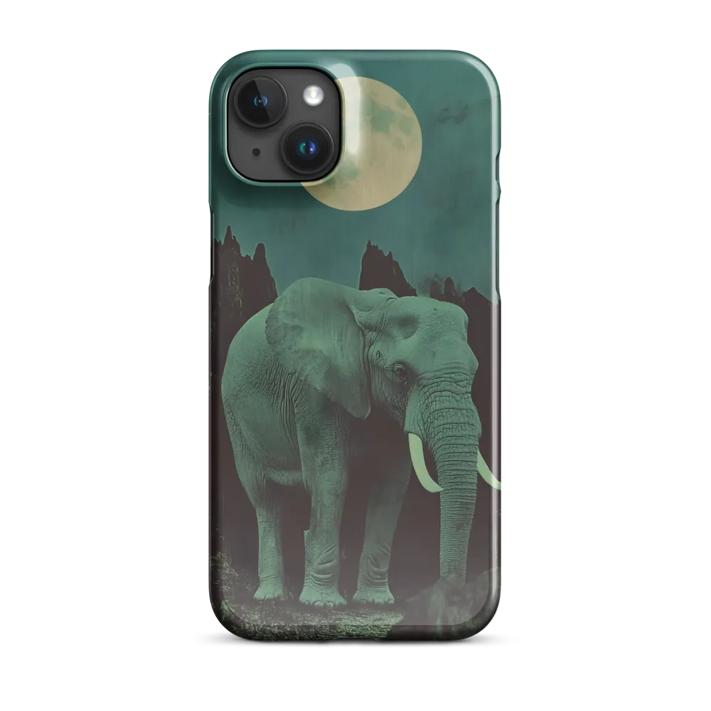 Ethereal Presence: Elephant Under a Full Moon