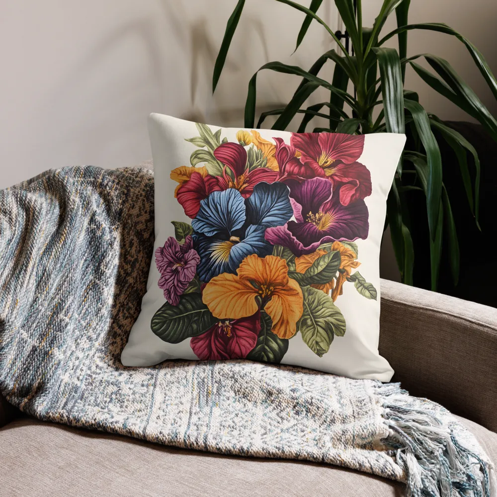 Floral Symphony in Color | Pillow & Pillow Case | Multiple Sizes