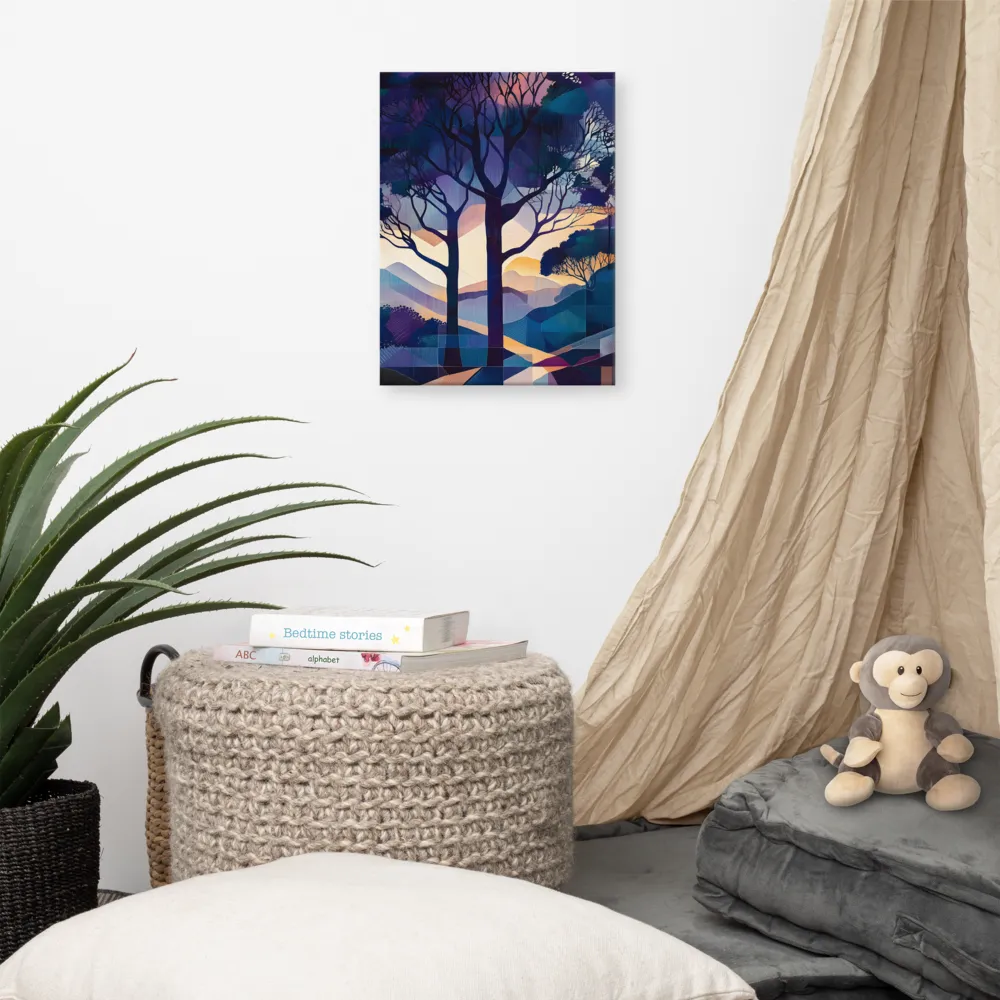 Tranquil Geometry: A Journey Through Color | Canvas | 12″×16″