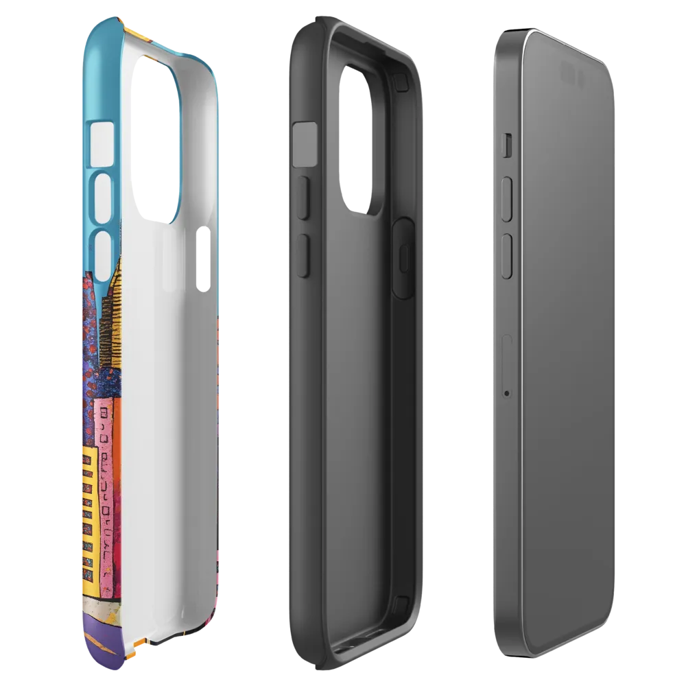 Urban Vibrance: A Pop Art Cityscape | Phone Case |  14 Pro Max | Tough Case | Glossy