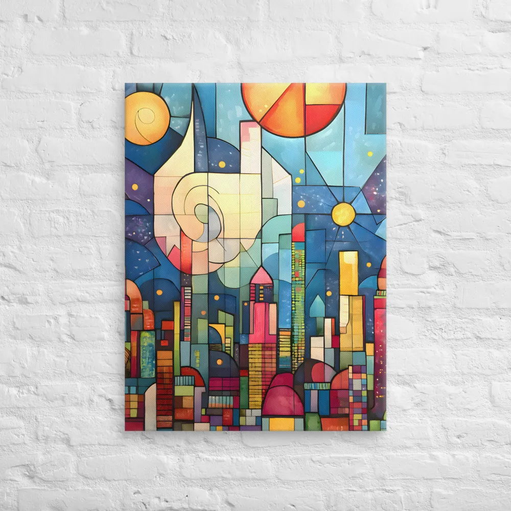 Geometric Harmony: A Vibrant Cityscape