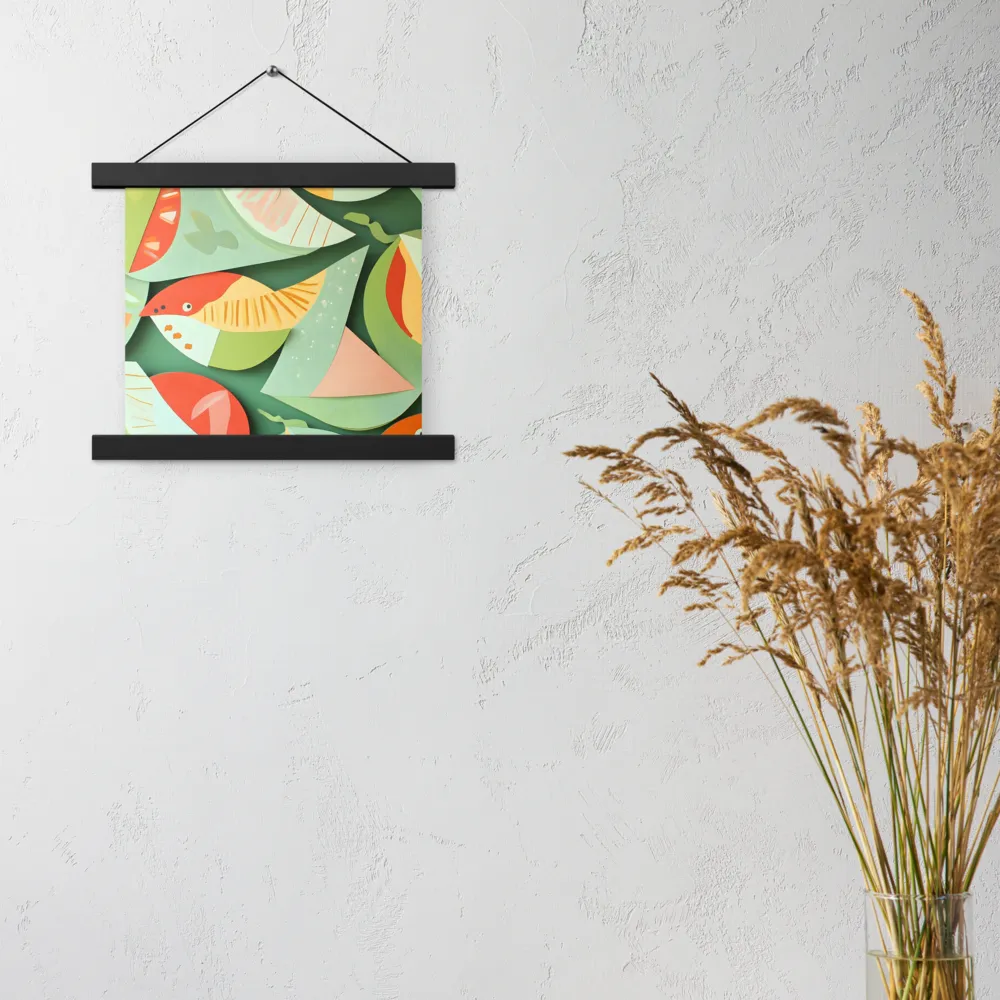 Nature's Palette | Poster With Black Wood Hanger | 10″×10″