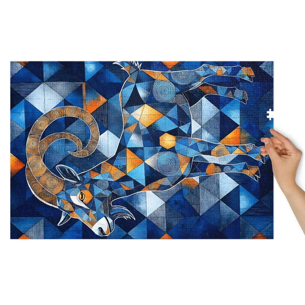 Azure Ovis 
 Jigsaw Puzzle in Tin Box