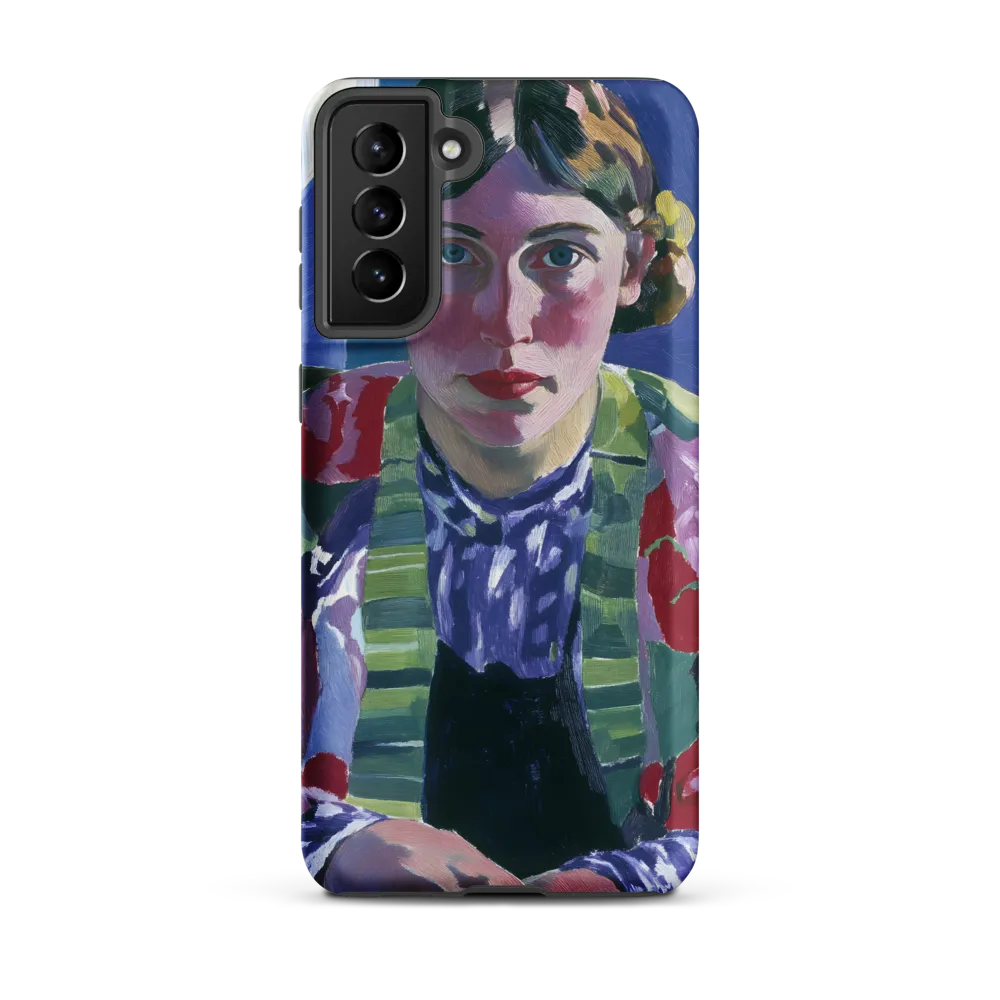 Vibrant Gaze: A Modernist Portrait