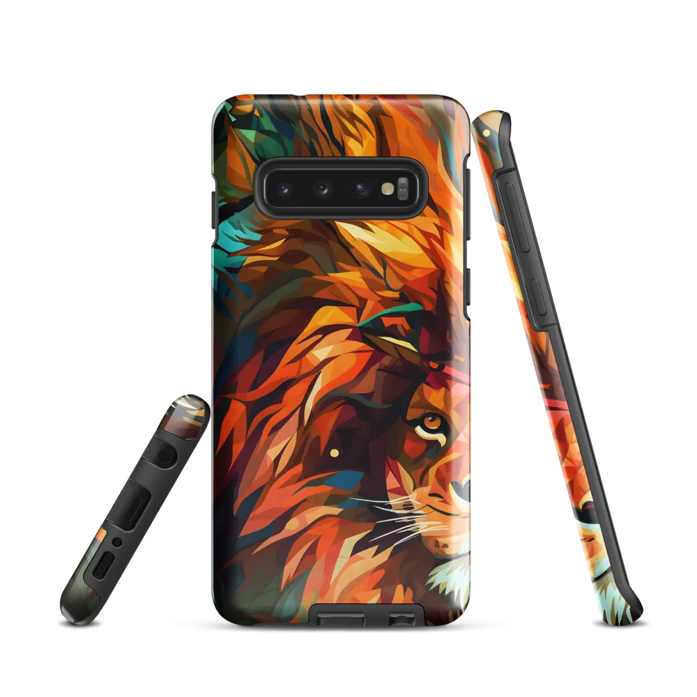 Majestic Gaze: The Polygonal Lion
