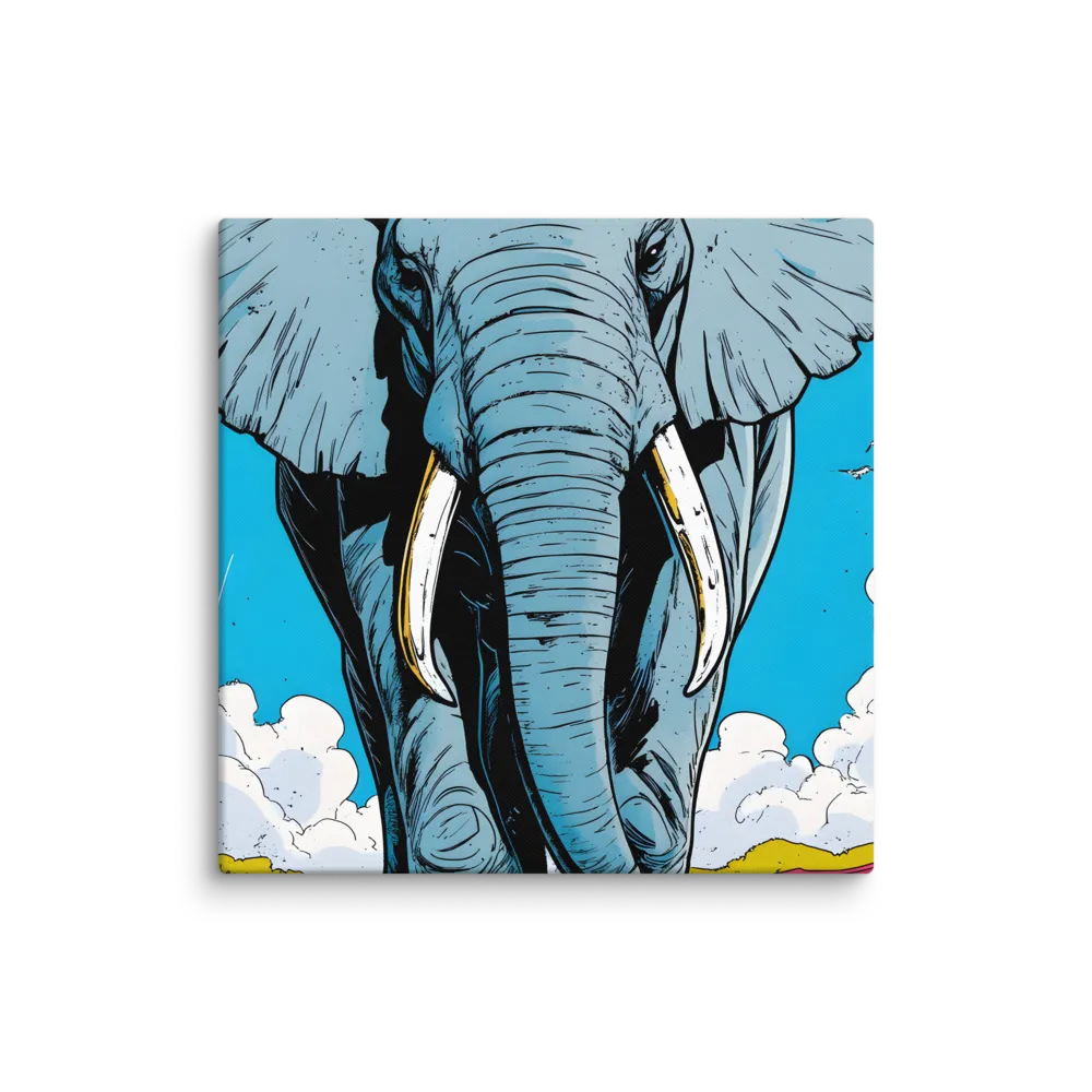 Majestic Presence: The Elephant | Canvas | 18″×18″