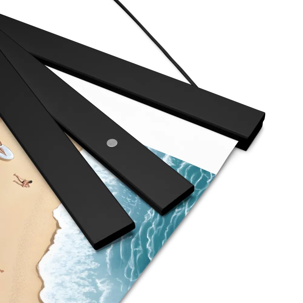 Serenity by the Shore | Poster With Black Wood Hanger | 8″×10″
