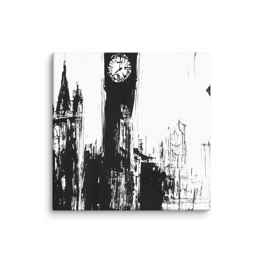 Clock Tower in Motion | Canvas | 16″×16″