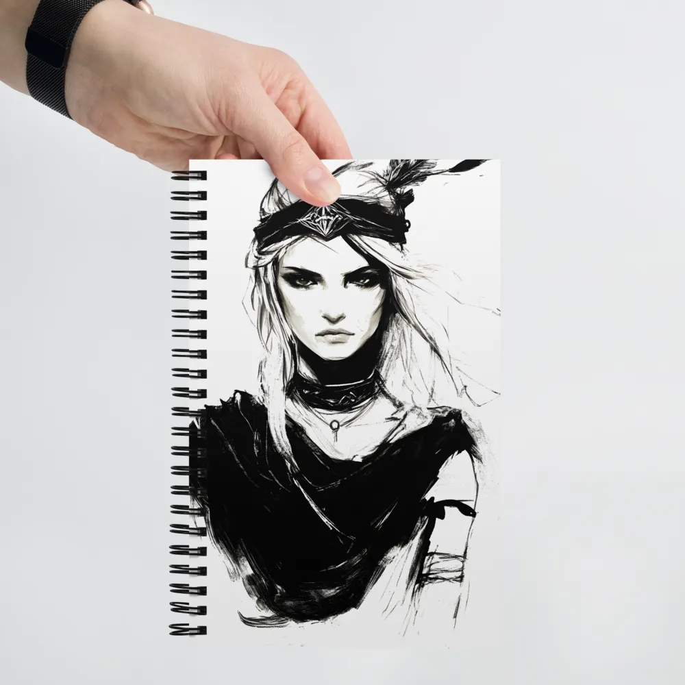 Intense Femininity in Monochrome | Spiral Notebook