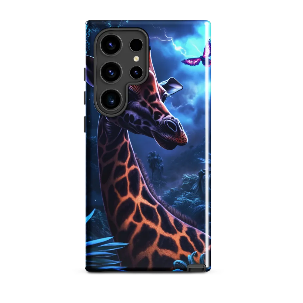 Mystical Giraffe in Twilight Jungle