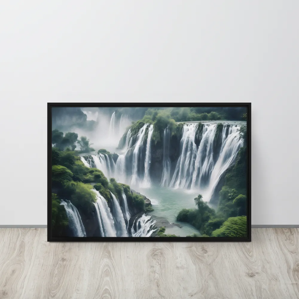 Whispers of the Cascades | Canvas with Black Frame | 20″×30″