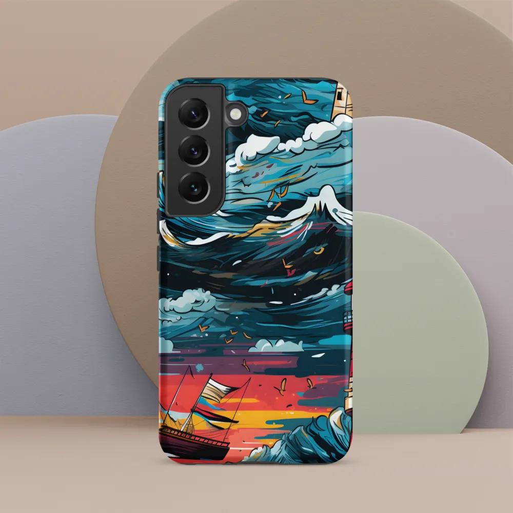 Turbulent Seas: A Lighthouse Adventure | Phone Case |  S22 | Tough Case | Matte