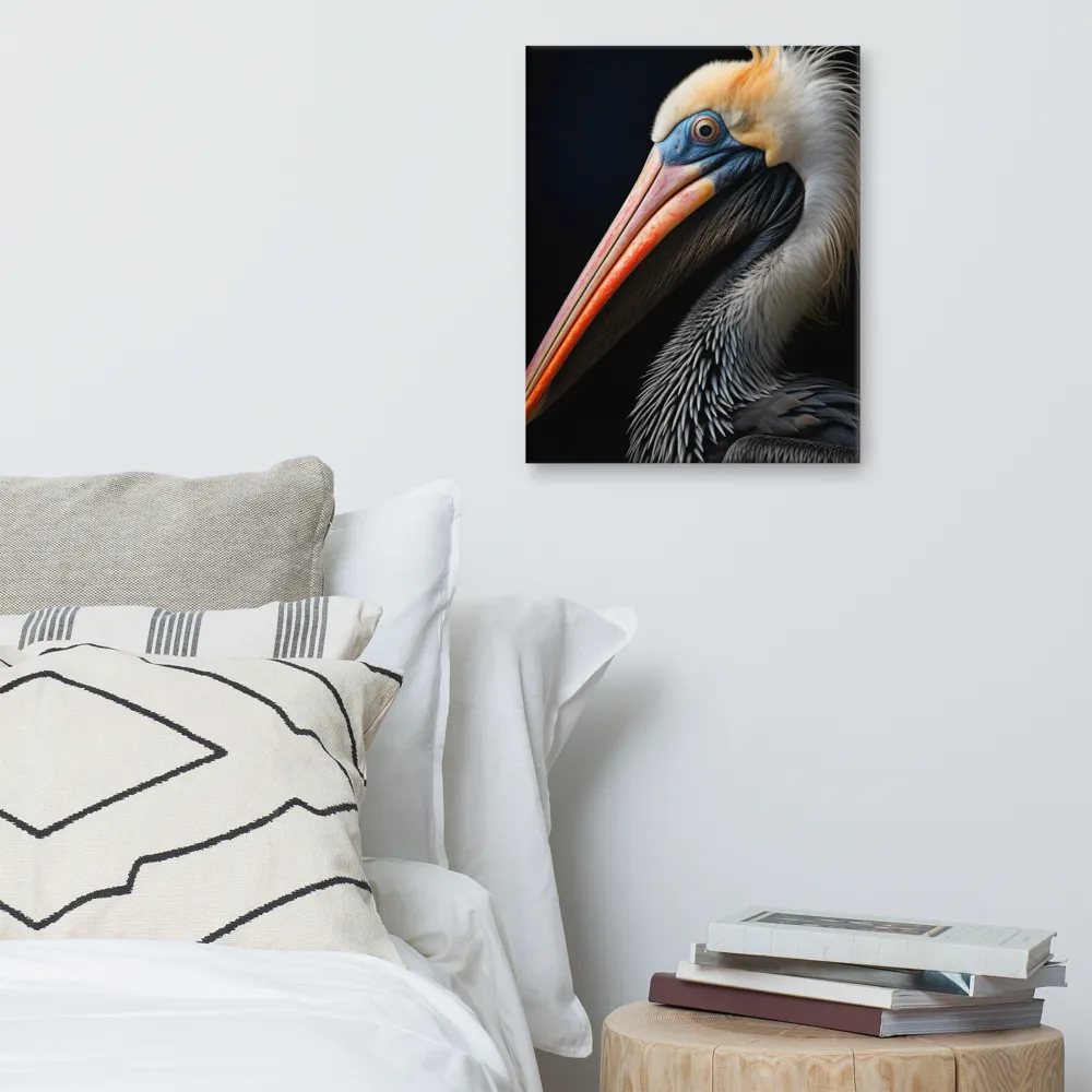Majestic Portrait of a Pelican | Canvas | 16″×20″