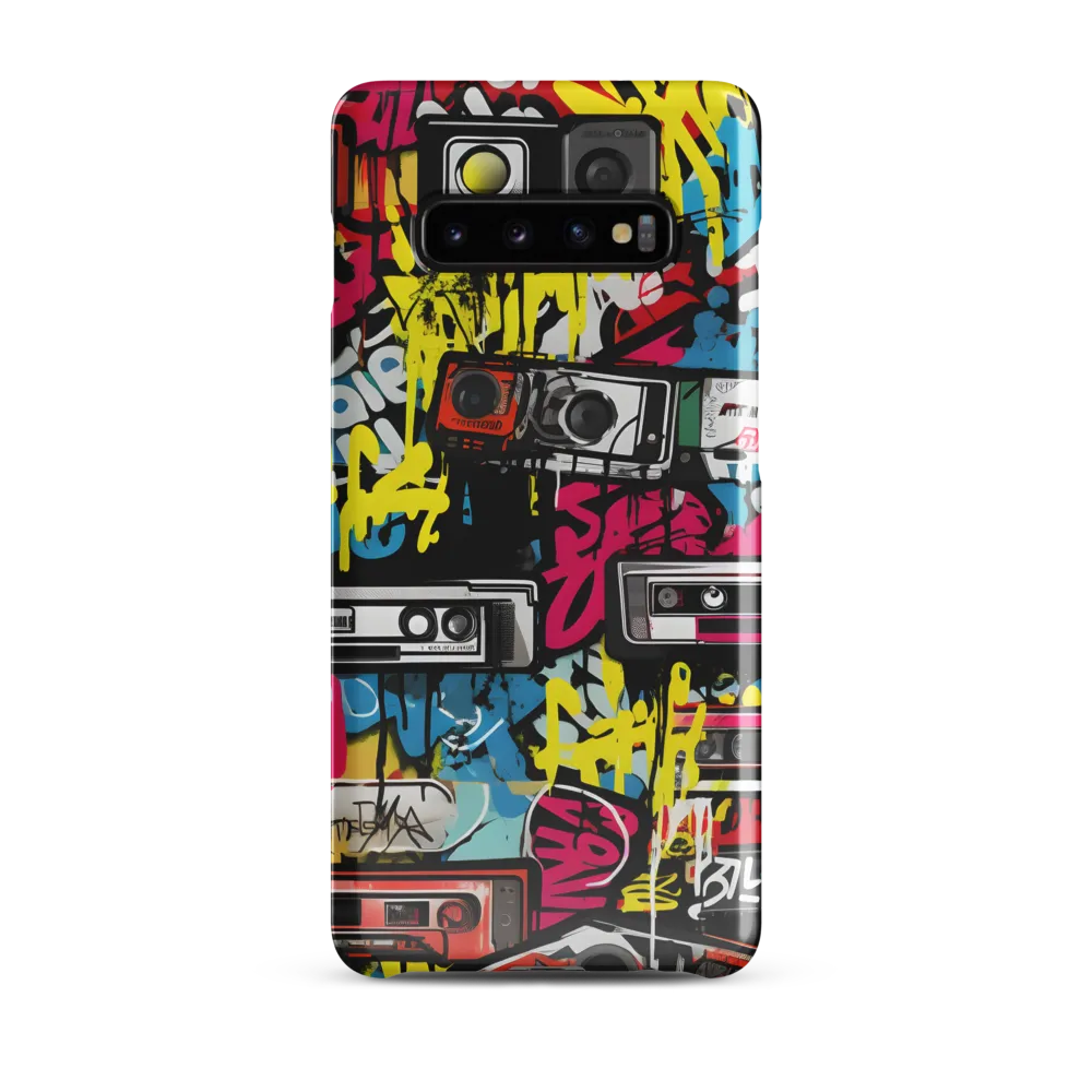 Urban Nostalgia: A Retro Cassette Explosion | Phone Case |  S10 Plus | Snap Case | Glossy