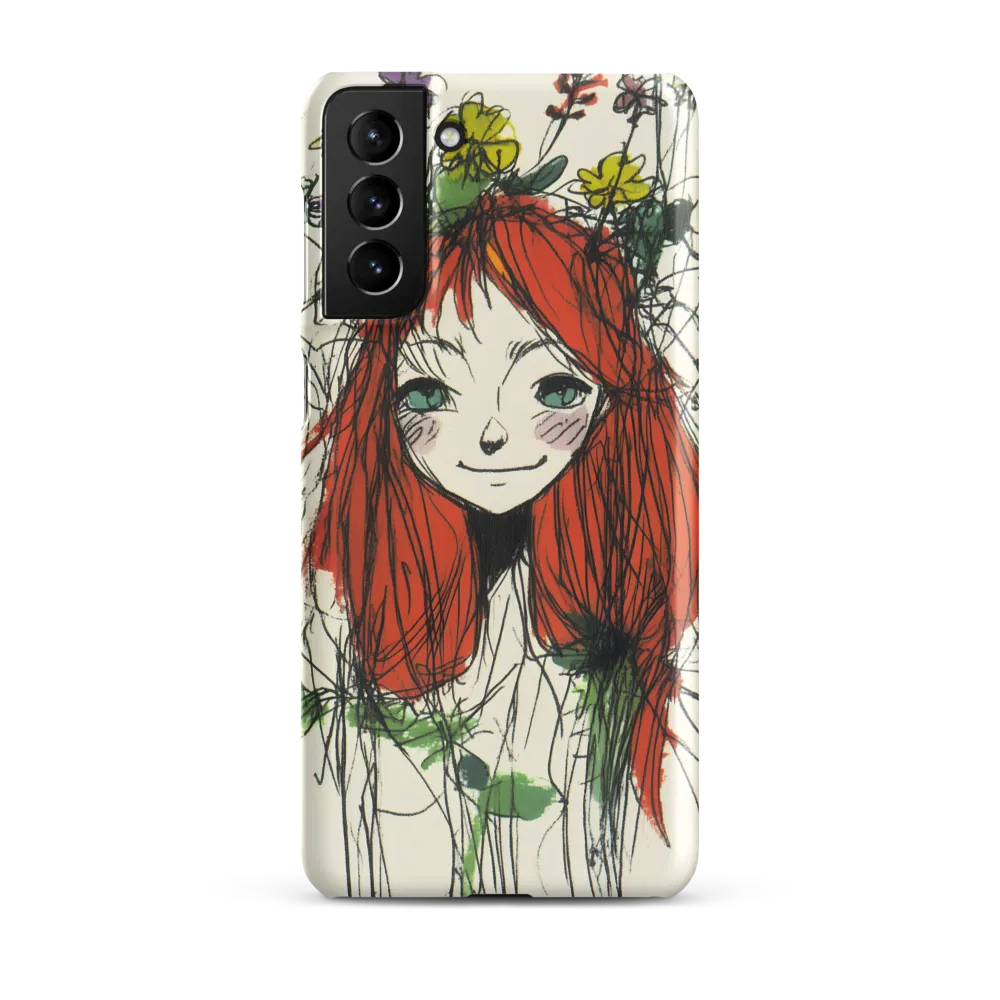 Whimsical Floral Portrait | Phone Case |  S21 Plus | Snap Case | Matte