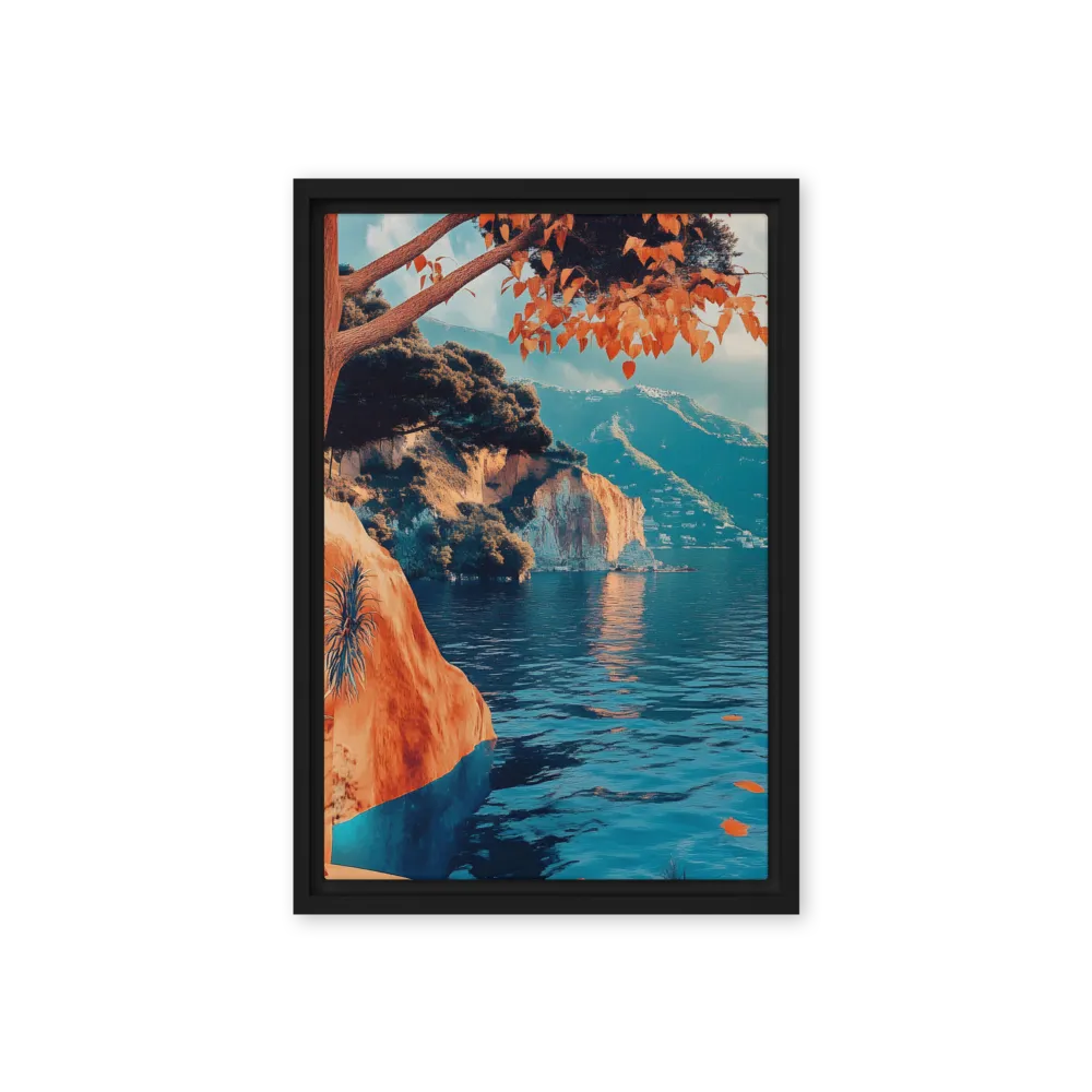 Elysian Waterscape | Canvas with Black Frame | 12″×18″