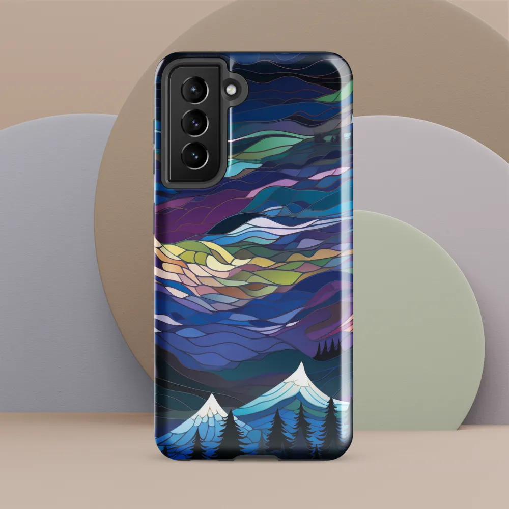 Twilight Peaks: An Abstract Mountain Landscape