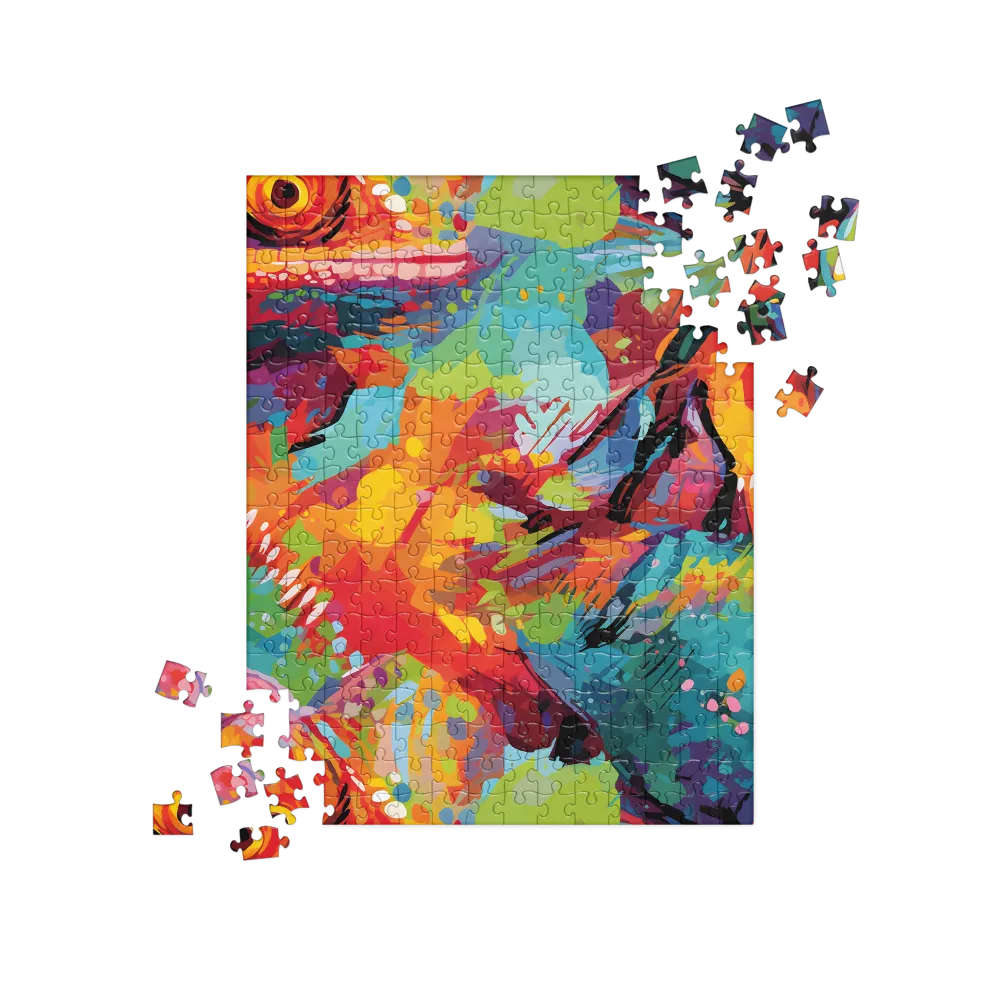 Colorful Lizard: An Abstract Adventure | Jigsaw Puzzle | 252/520 pieces