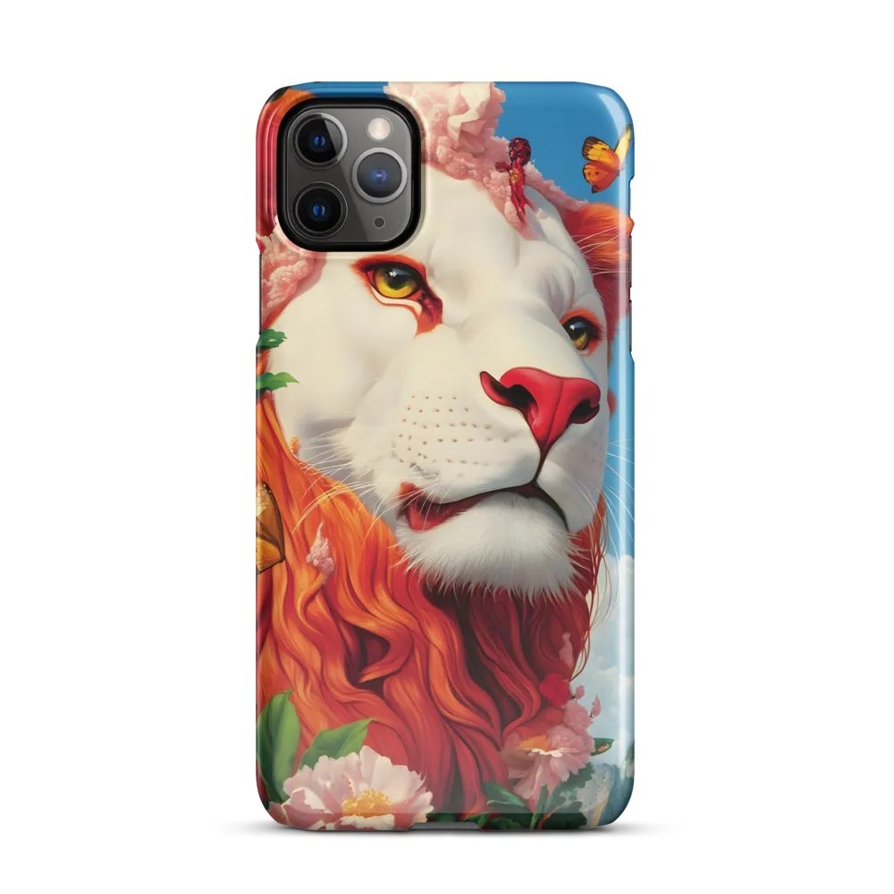 Majestic Lion Amidst Floral Splendor | Phone Case |  11 Pro Max | Snap Case | Glossy