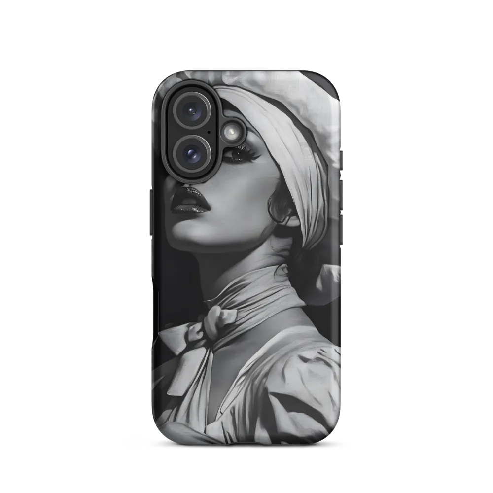 Timeless Elegance: A Charcoal Portrait of Grace | Phone Case |  16 | Tough Case | Matte