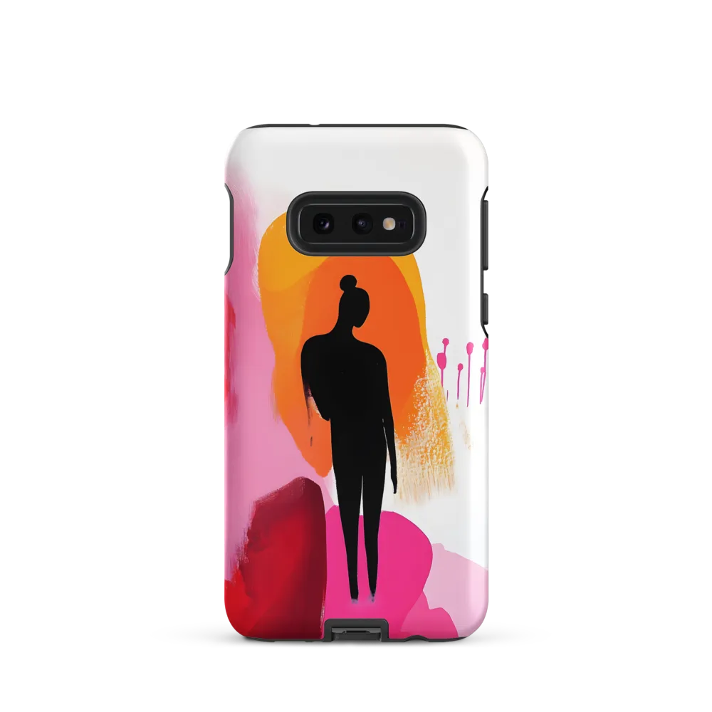 Silhouette in Colorful Abstraction