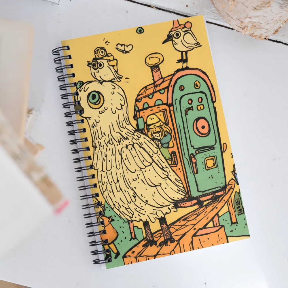 Whimsical Avian Adventure | Spiral Notebook