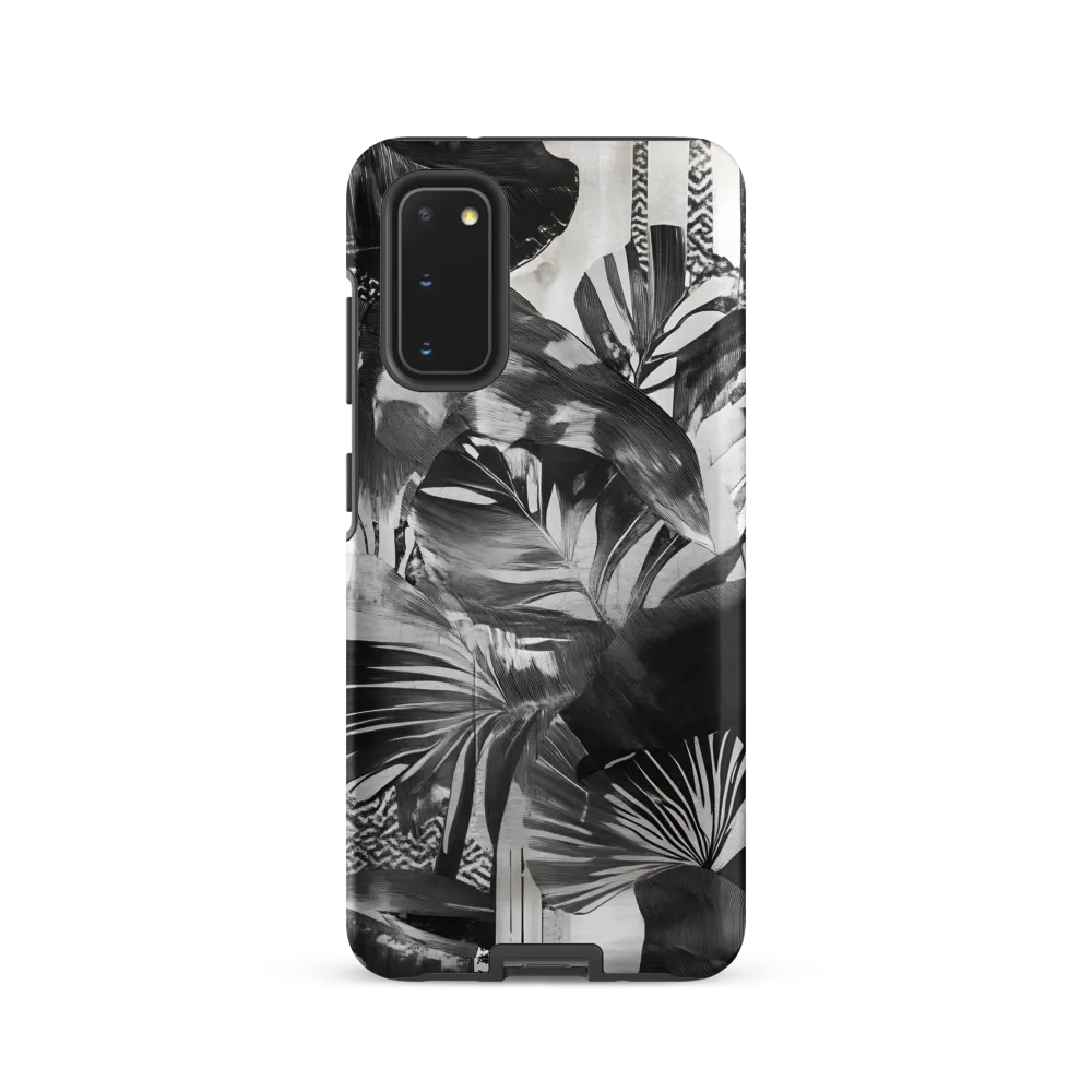 Monochrome Serenity in Tropical Foliage