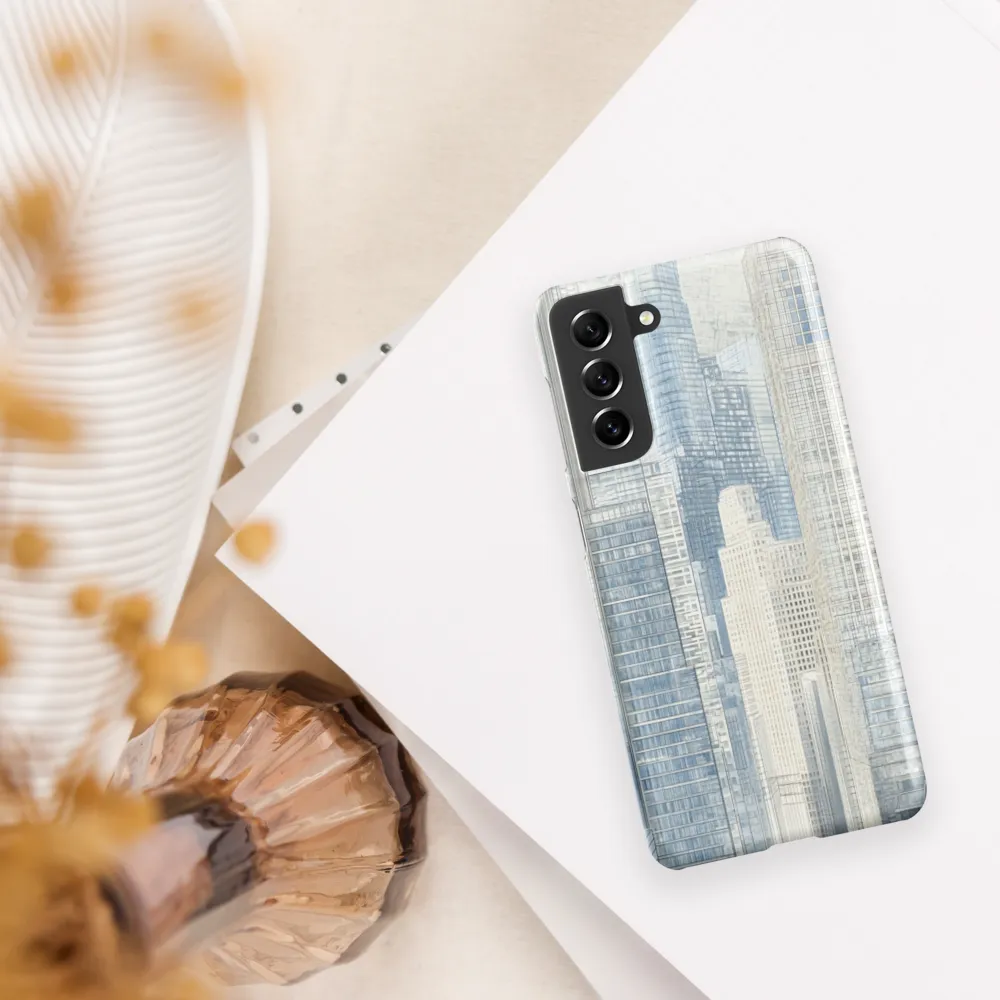 Urban Serenity: A Modern Cityscape | Phone Case |  S21 | Snap Case | Matte