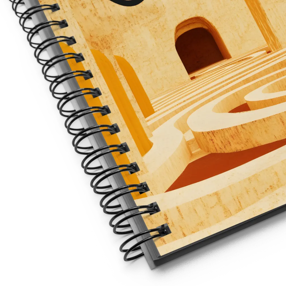 Whimsical Arches in a Beige Dreamscape | Spiral Notebook