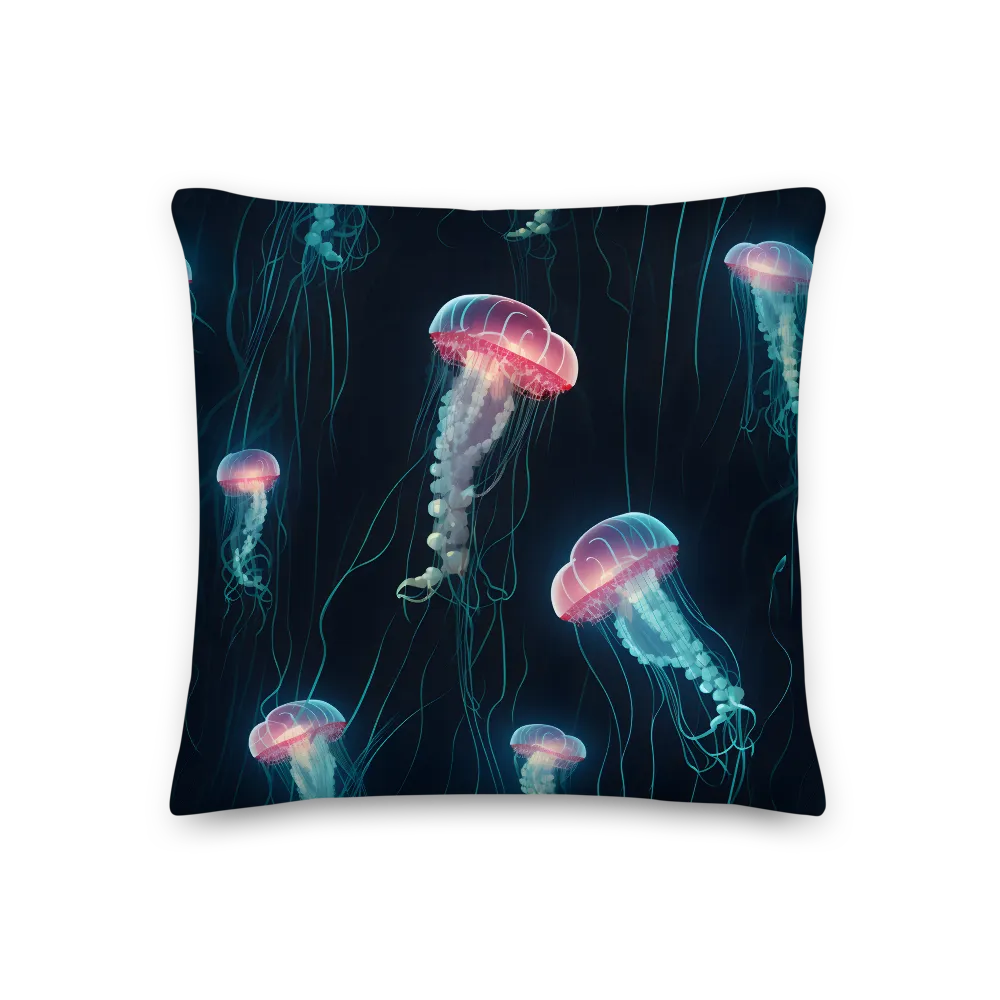 Ethereal Dance of Jellyfish | Pillow | 18″×18″