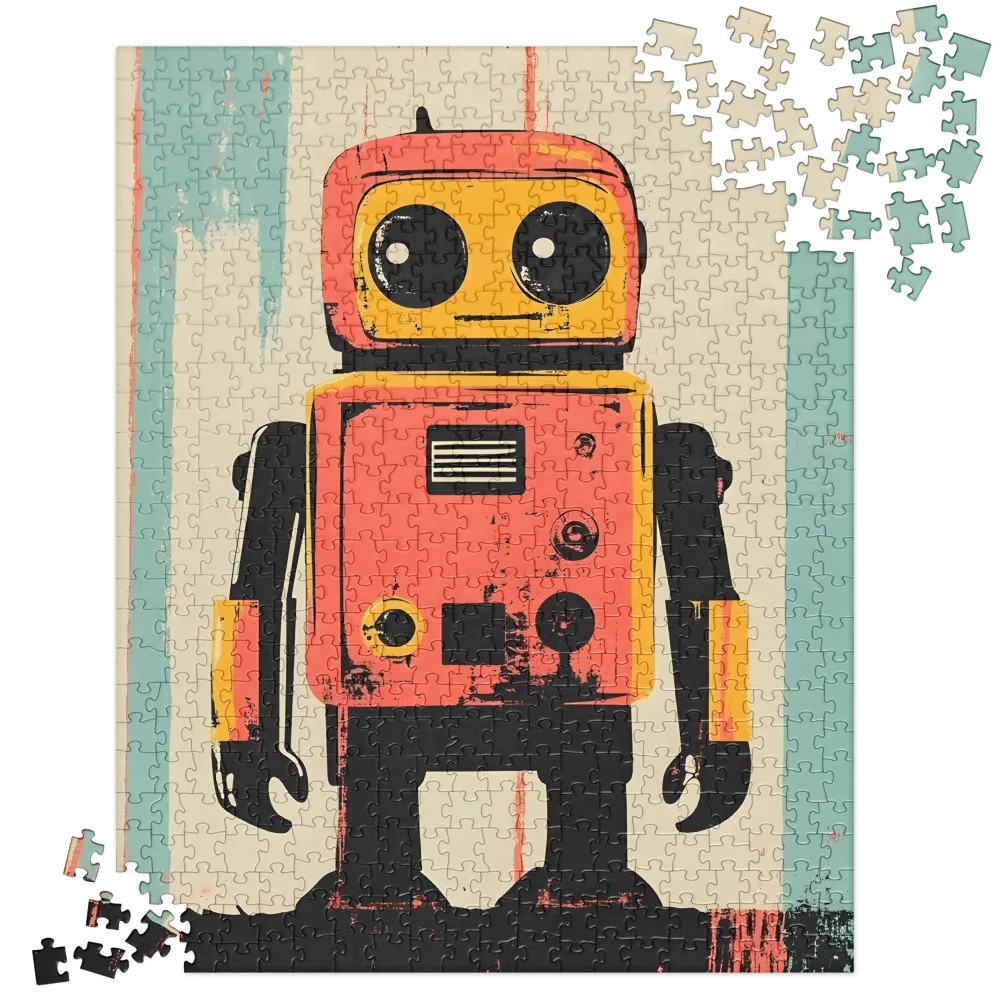 Retro Robot Charm | Jigsaw Puzzle | 520 pieces