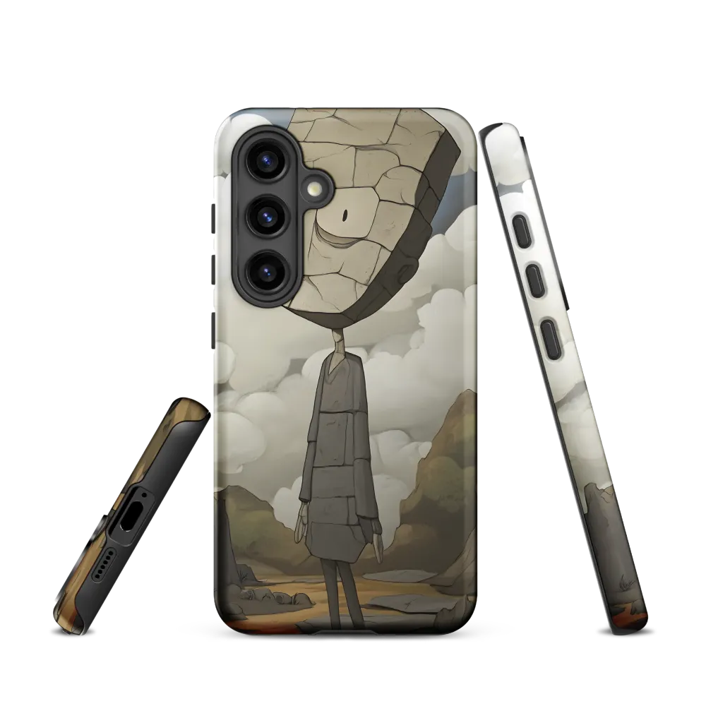 Whimsical Stone Figure in a Rocky Landscape | Phone Case |  S24 | Tough Case | Matte