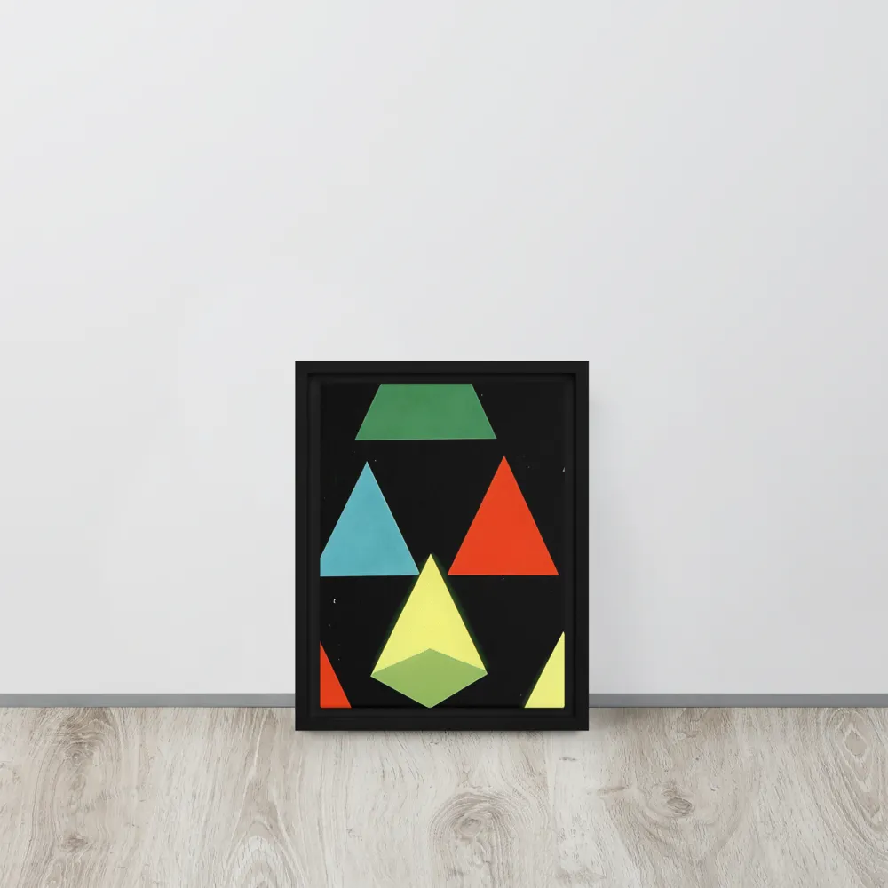 Geometric Harmony in Color | Canvas with White Frame | 9″×12″