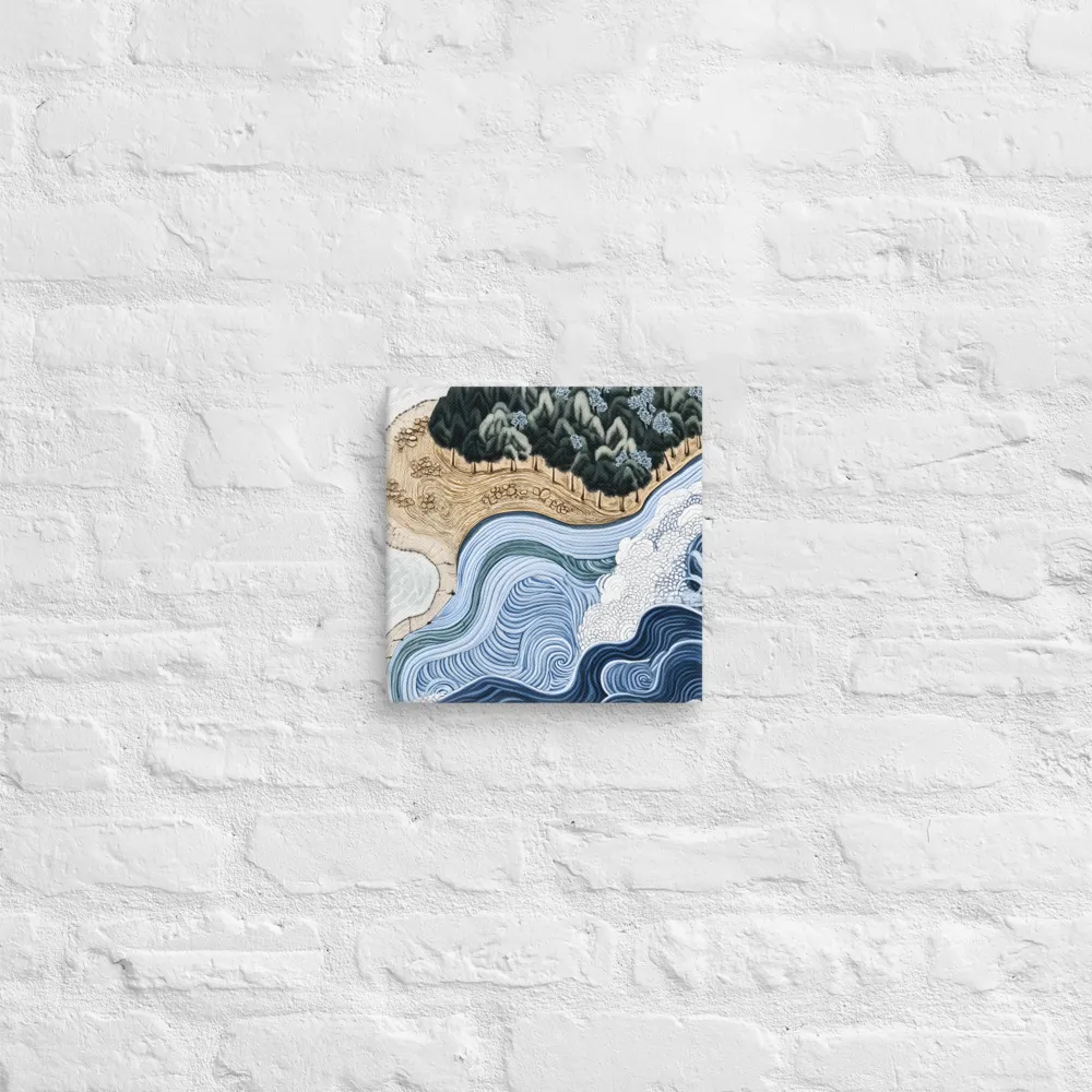 Oceanic Harmony: A Tranquil Landscape | Canvas | 10″×10″