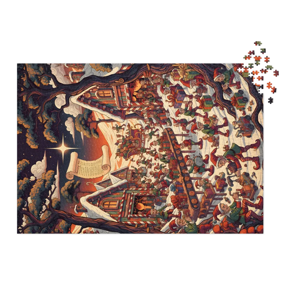 Santa's Busy Workshop 
 Jigsaw Puzzle in Tin Box