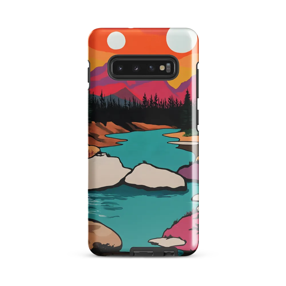 Dual Suns Over Serene Waters | Phone Case |  S10 Plus | Tough Case | Glossy