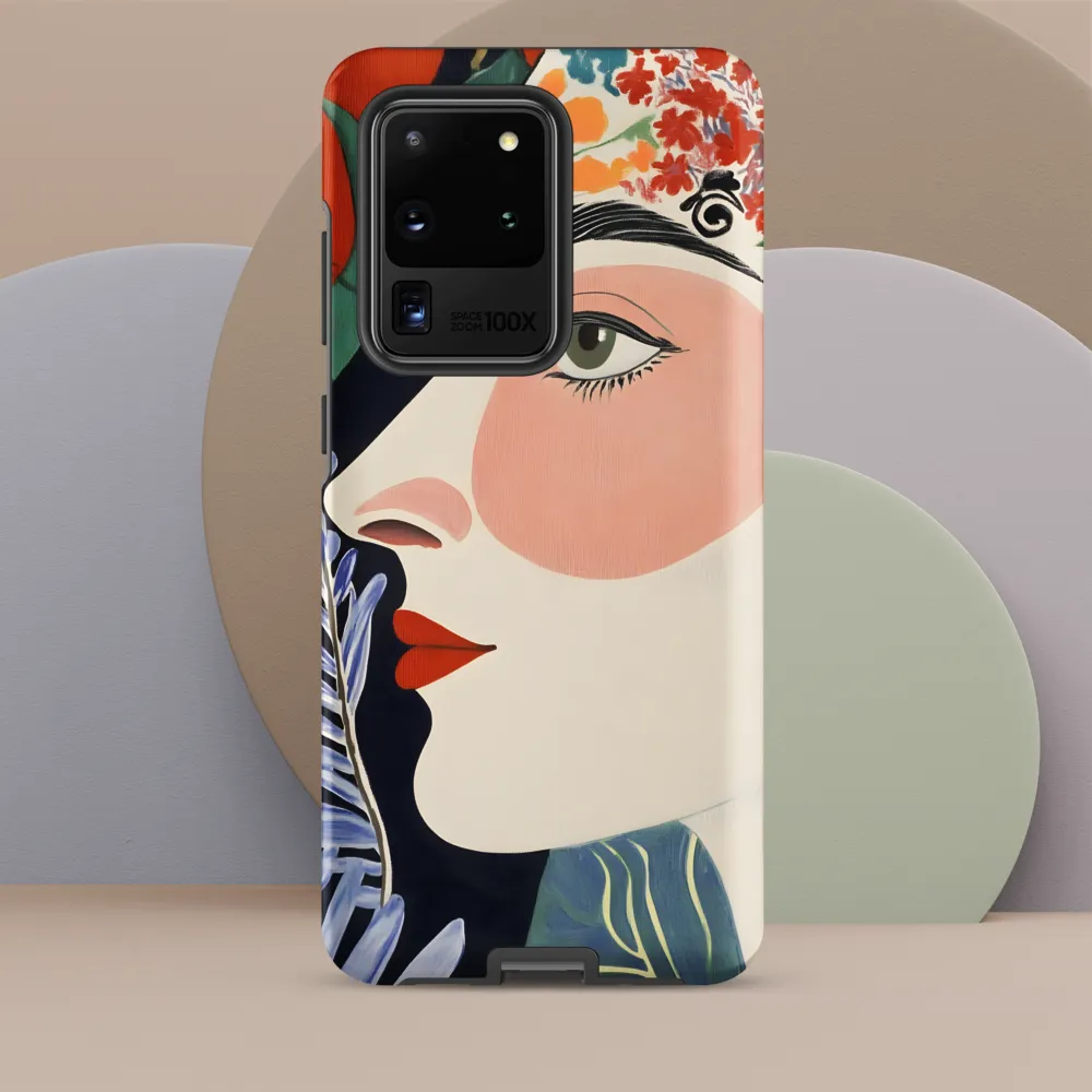 Floral Serenade: A Modern Portrait