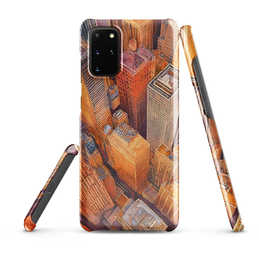 Urban Symphony in Orange and Purple