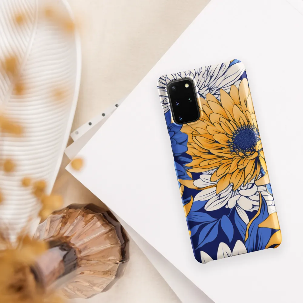 Floral Harmony in Blue and Yellow