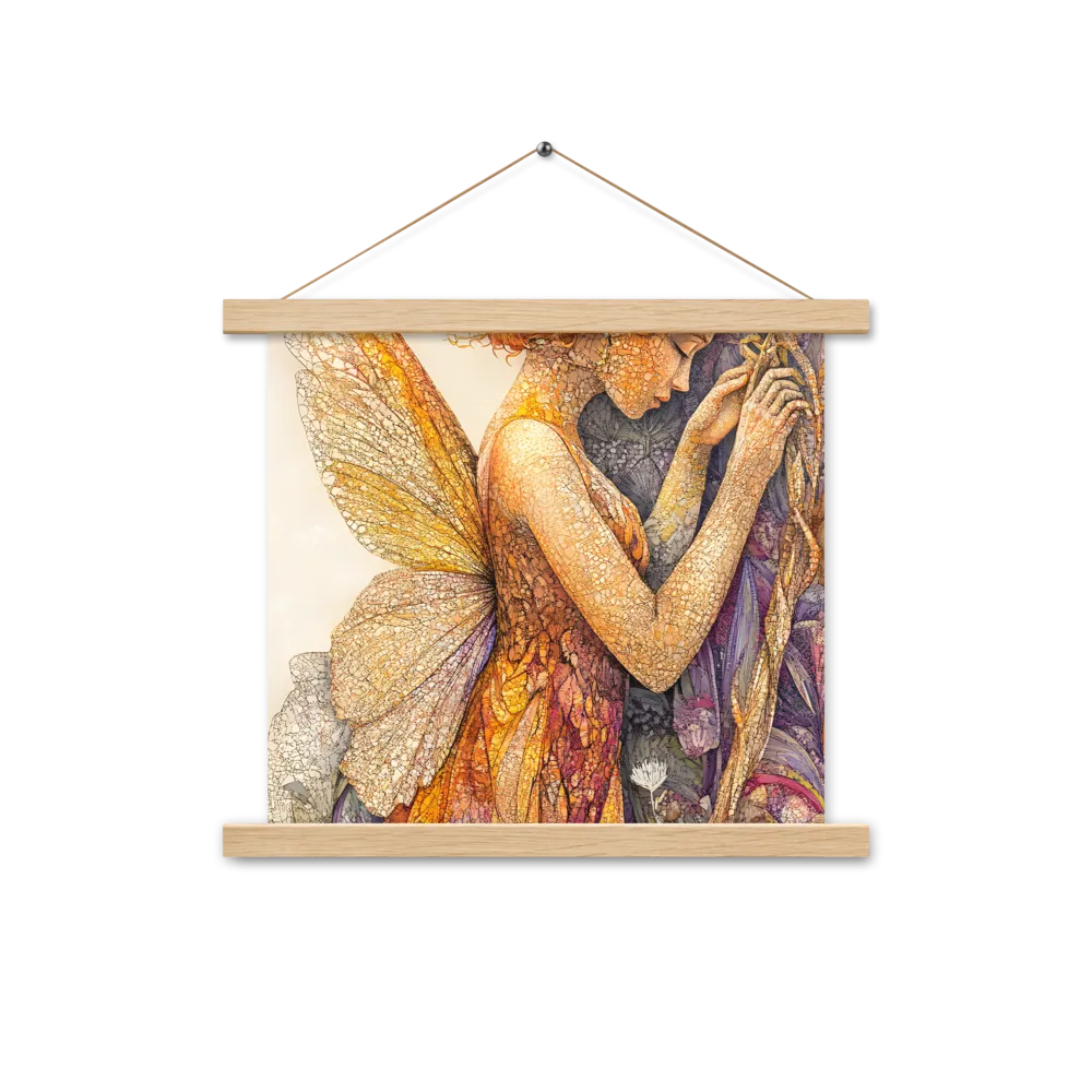 Whispers of the Frosted Meadow | Poster With Oak Wood Hanger | 14″×14″