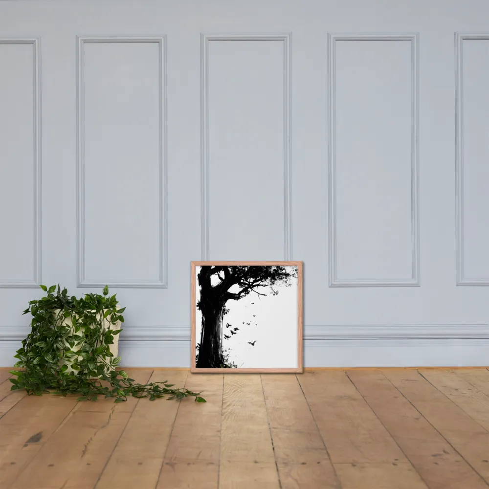 Whispers of Nature | Poster with Red oak Frame | 18″×18″