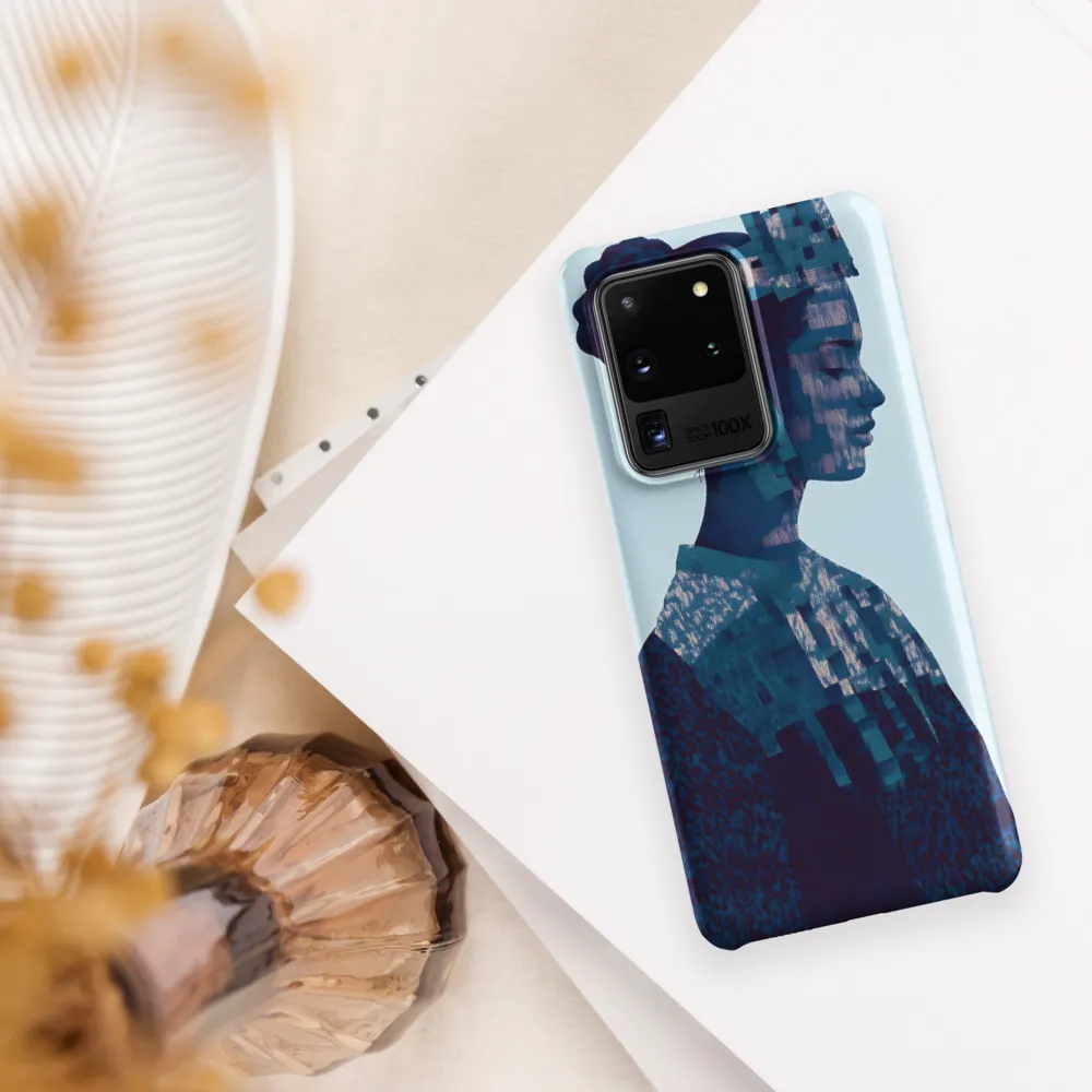 Digital Portrait in Abstract Blue