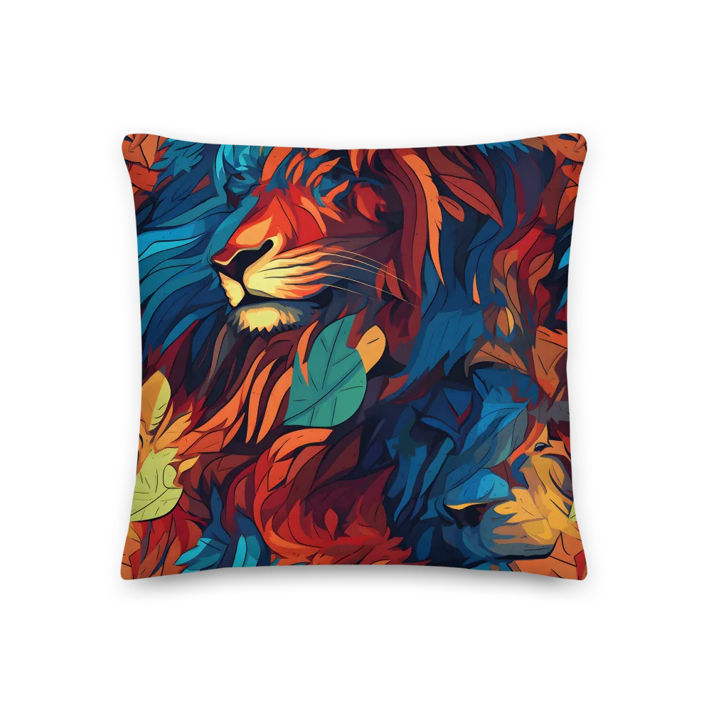 Harmony of Strength: The Lion and Nature | Pillow | 18″×18″