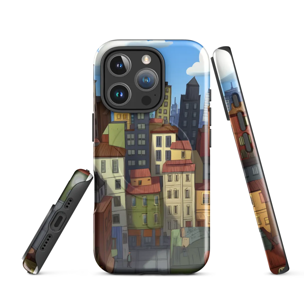 Urban Symphony: A Colorful Cityscape | Phone Case |  16 Pro | MagSafe® Tough Case | Glossy
