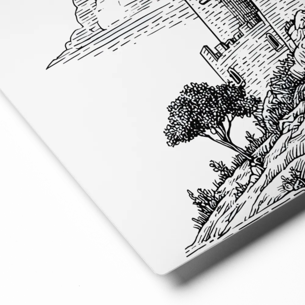 The Sentinel on the Hill 
 Metal Print | 12″x 12″