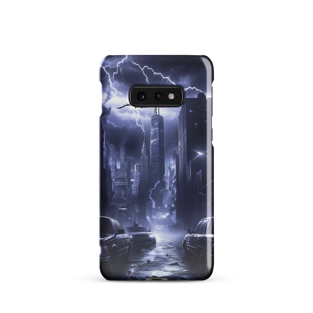 Stormy Cityscape: Shadows of the Night | Phone Case |  S10e | Snap Case | Glossy
