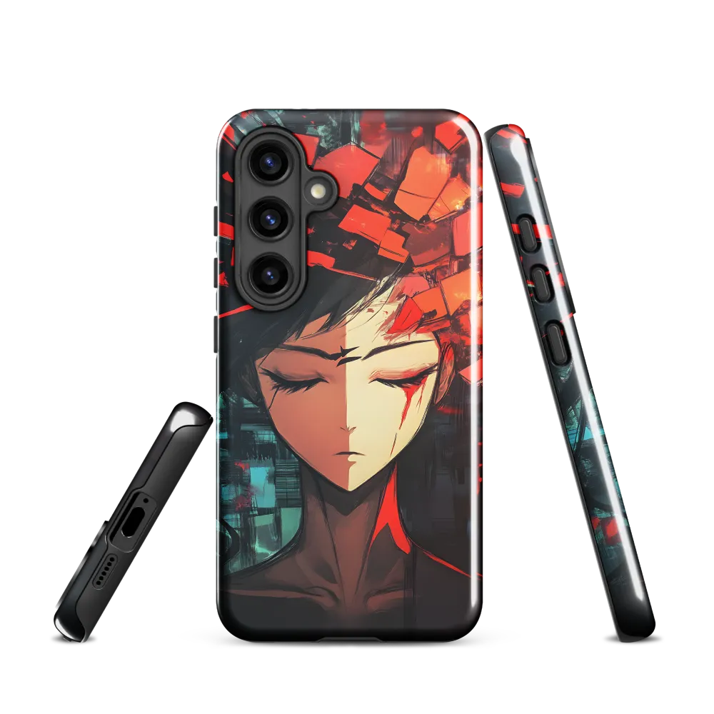 Fragmented Mind: The Silent Struggle | Phone Case |  S24 | Tough Case | Glossy