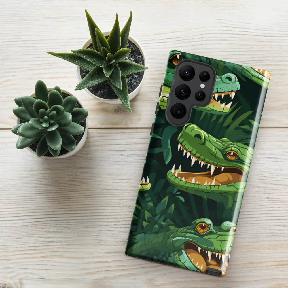 Fierce Crocodilian Medley | Phone Case |  S22 Ultra | Tough Case | Glossy