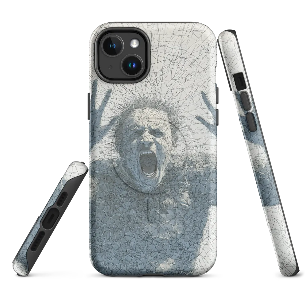 Breaking Free: An Expression of Anguish | Phone Case |  14 Plus | MagSafe® Tough Case | Matte