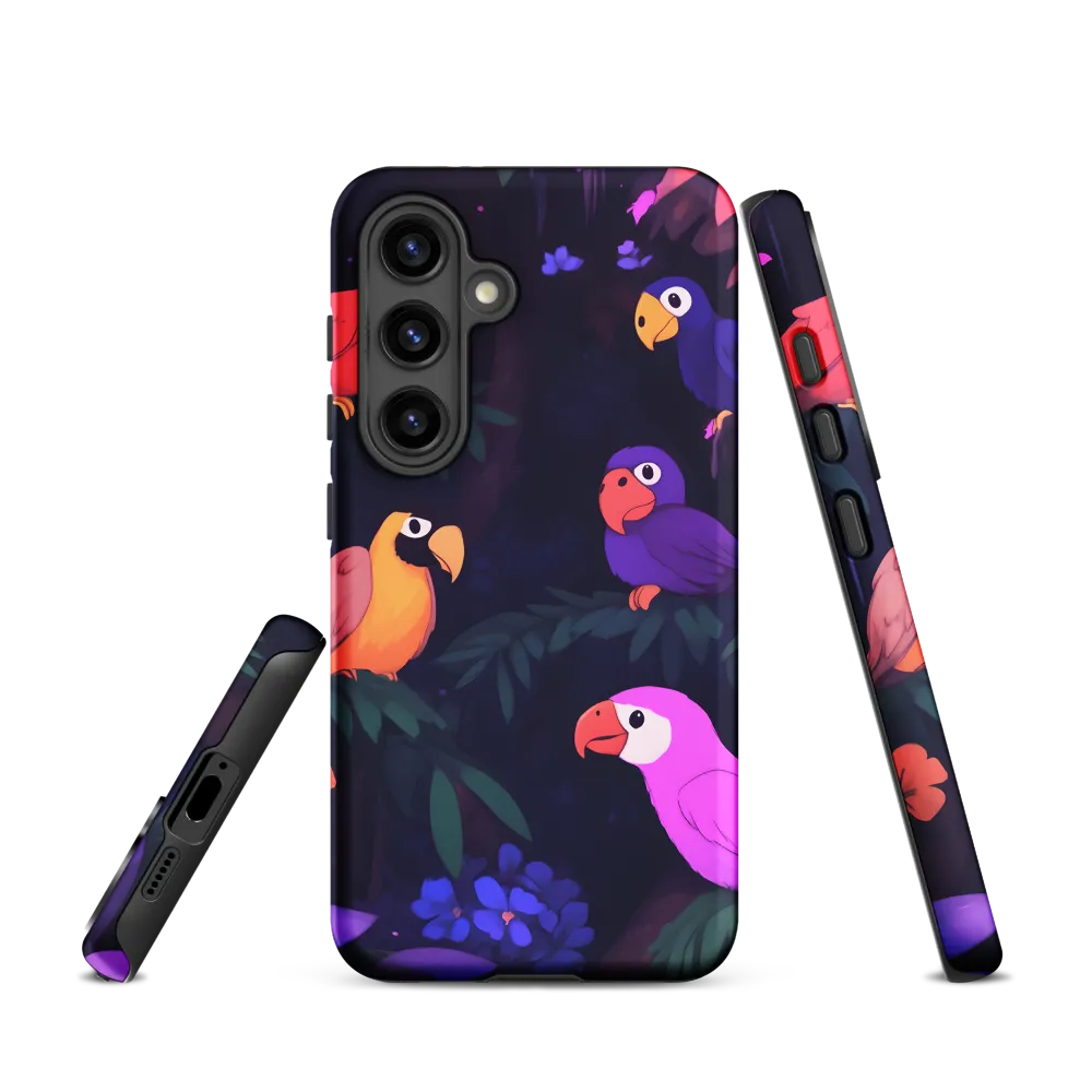 Tropical Parrot Playground | Phone Case |  S24 | Tough Case | Matte